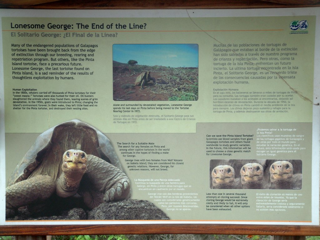 01-The sign for Lonesome George.jpg - The sign for Lonesome George